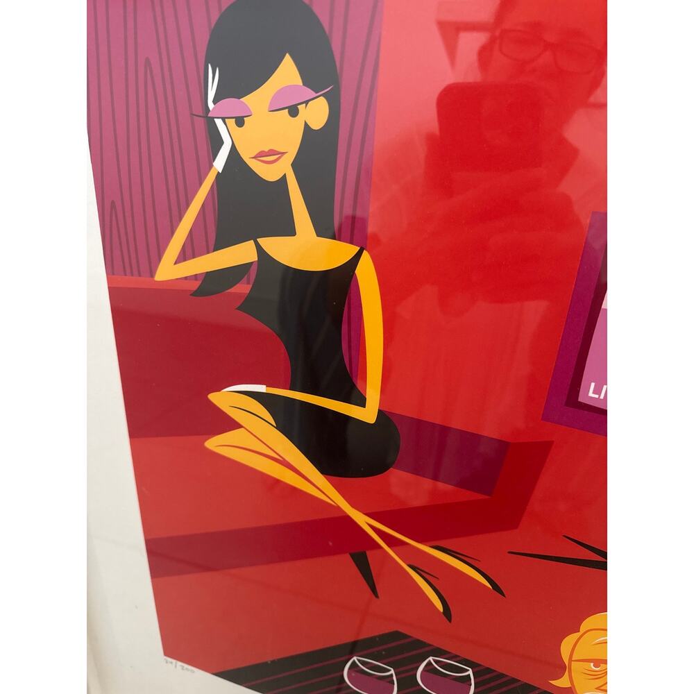 SHAG Josh Agle Elsa and the Raven Signed Numbered Serigraph 2006 Framed 24/200 - Picture 6 of 6